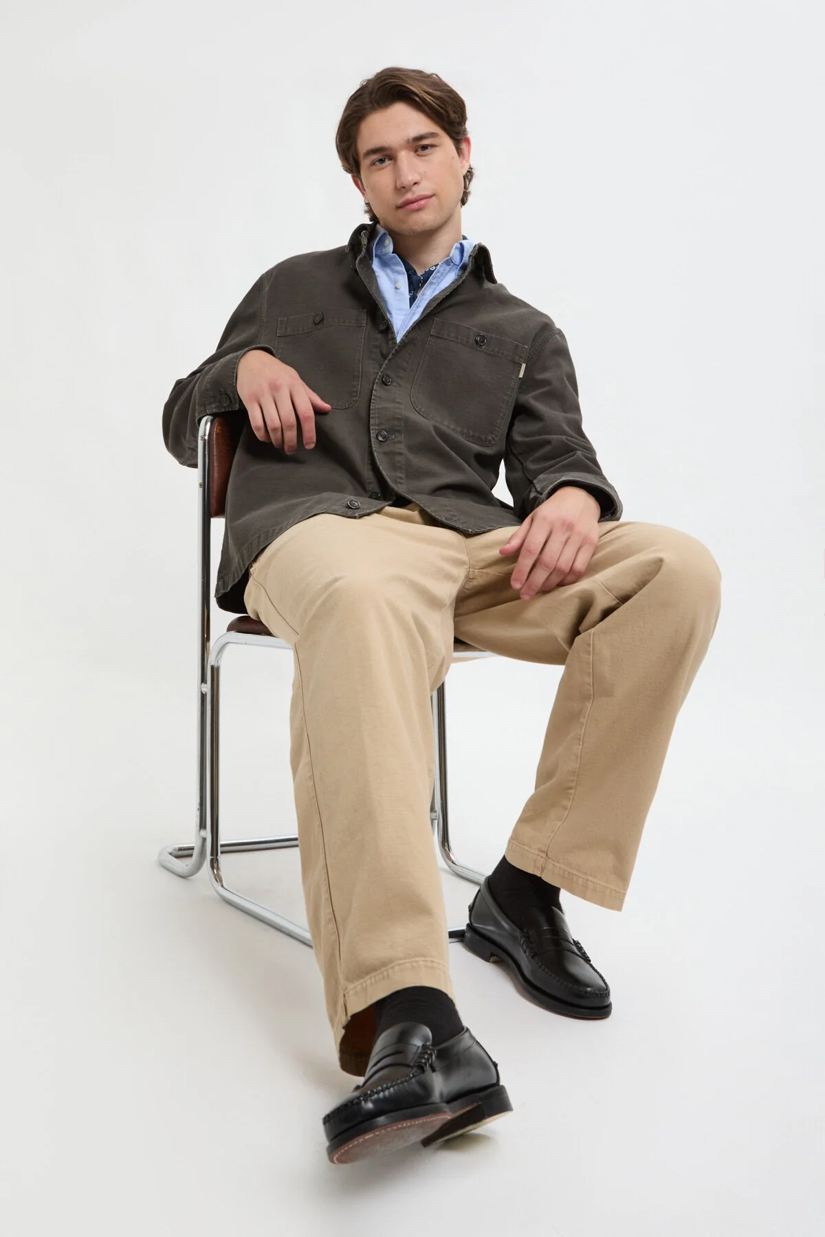 Canvas Garment Dyed Overshirt - Image 5