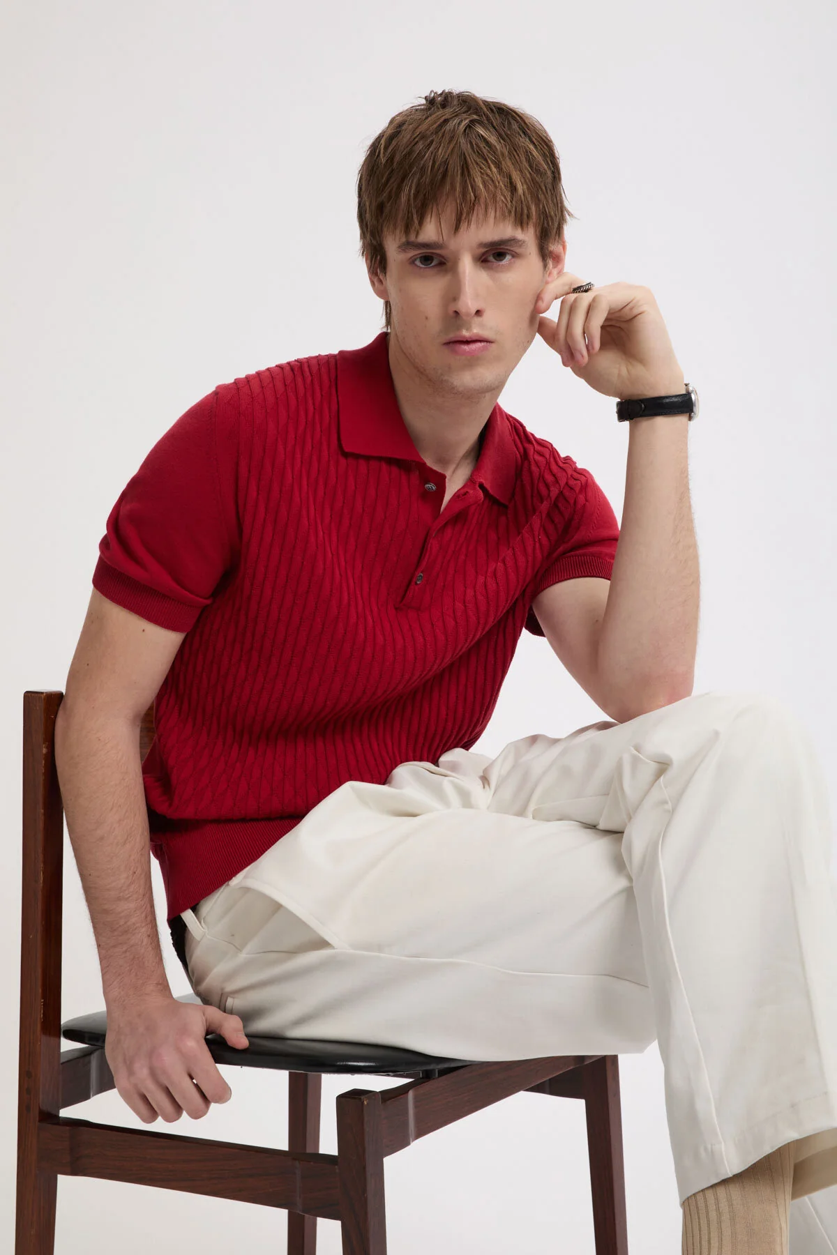 Pattern Stitch SS Polo - Image 5