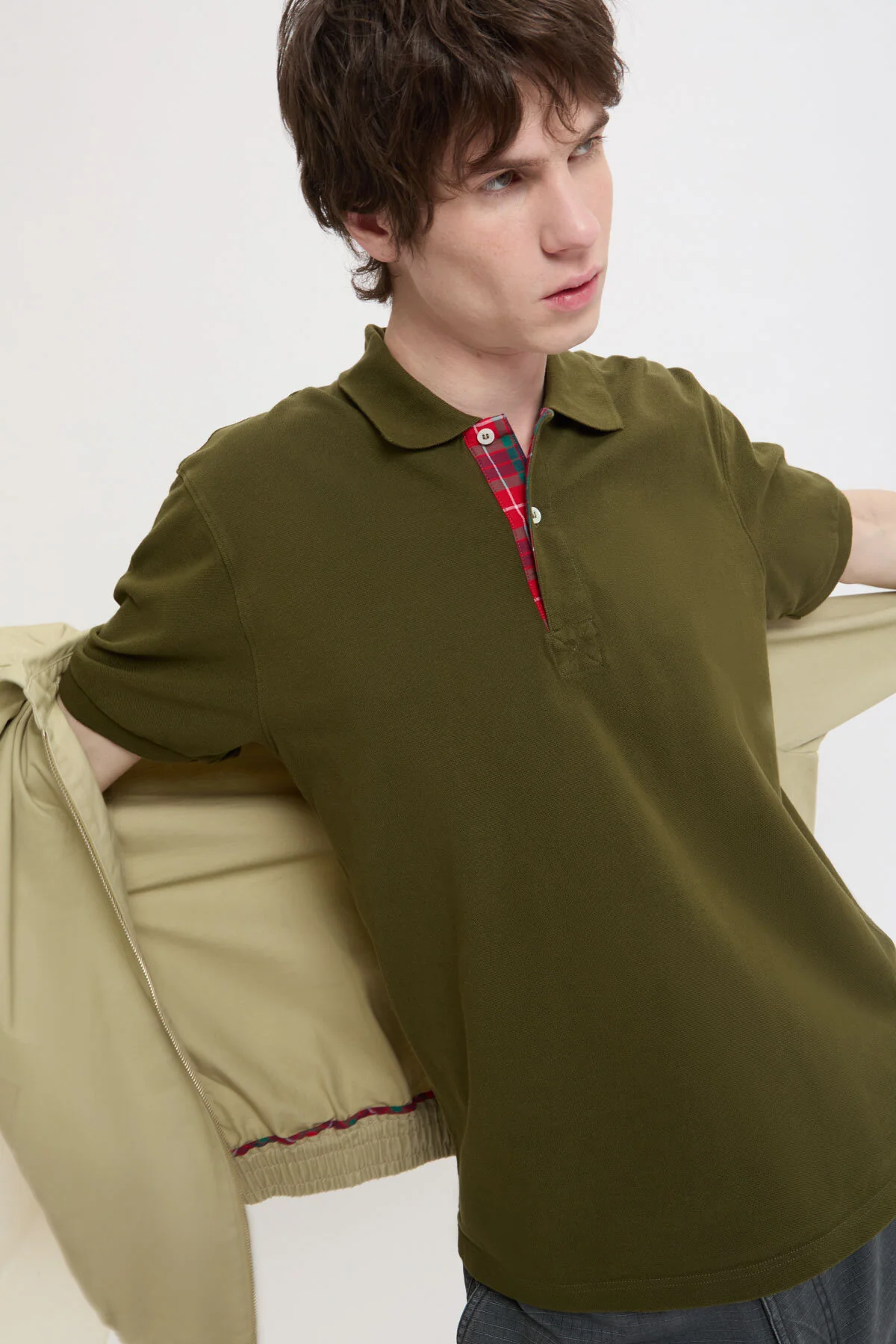 Tartan Placket Polo