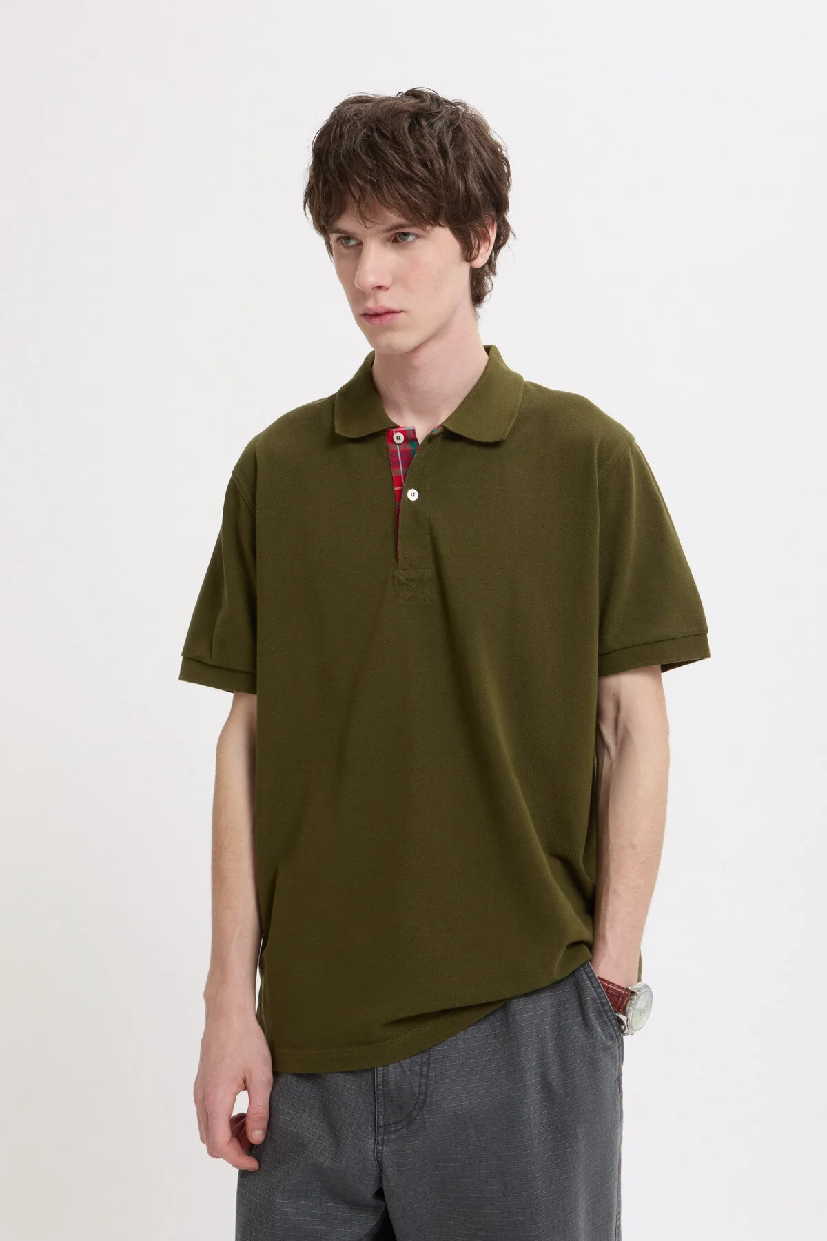 Tartan Placket Polo - Image 2